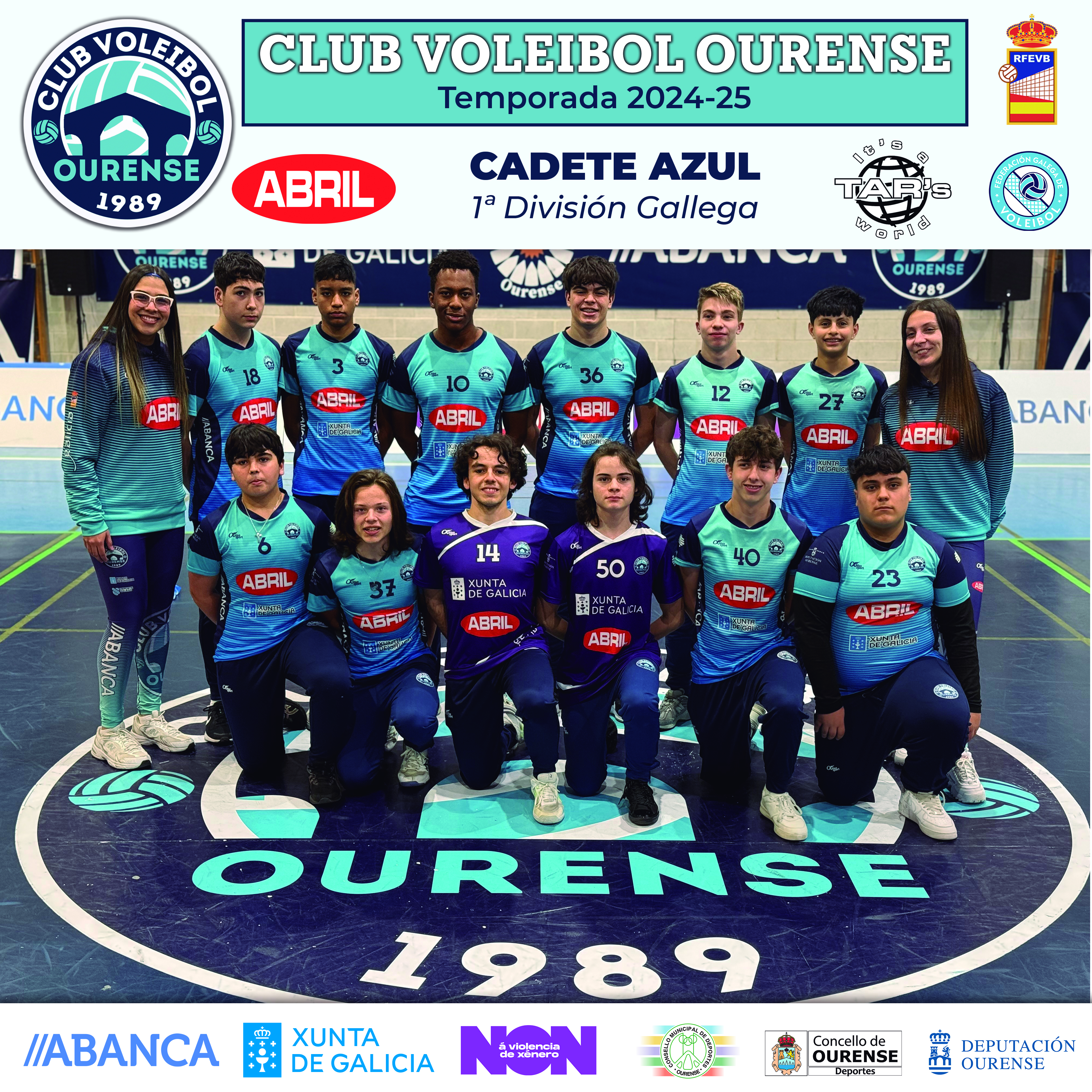 equipo Cadete azul masculino